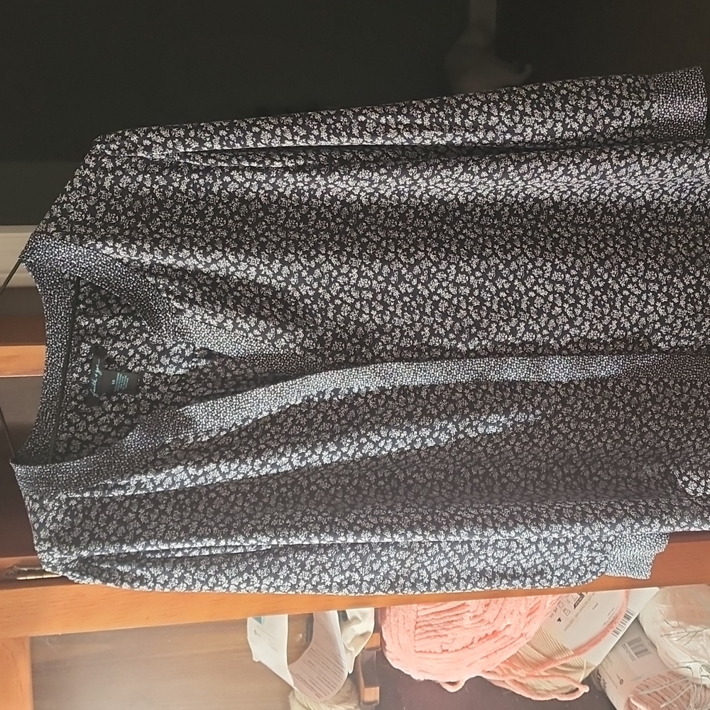 Dark navy long sleeve blouse